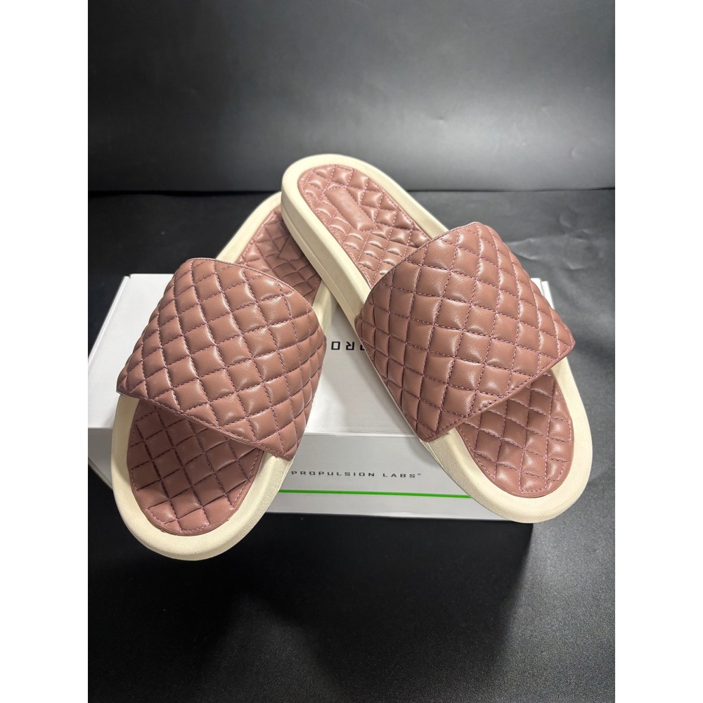APL Athletic Propulsion Labs Mens Lusso Slide Beachwood Pristine Quilted‎ 11